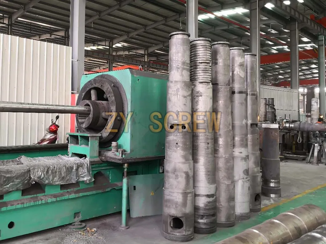 PVC PS PE Conical Twin Screw Barrel Plastics Machine Part