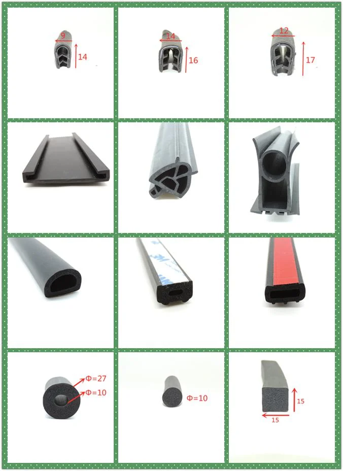 Electronic Cabinet Door Rubber Seal Strip with Metal Reinforced